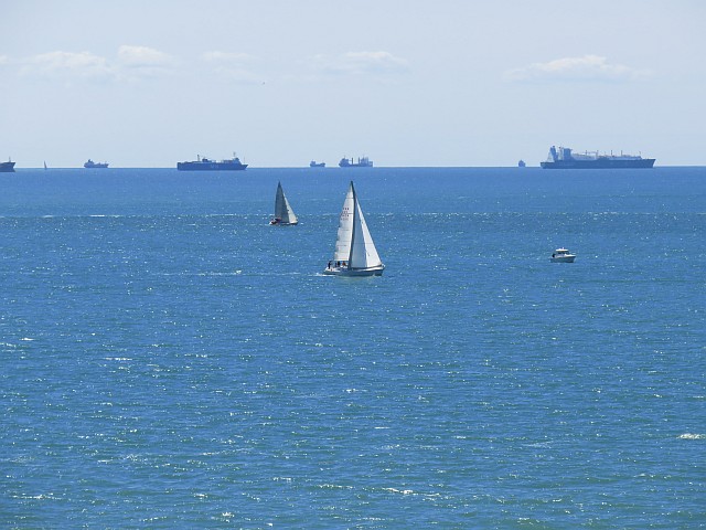 Bateaux vus du Cap de la Heve Bateaux Cap de la Heve
