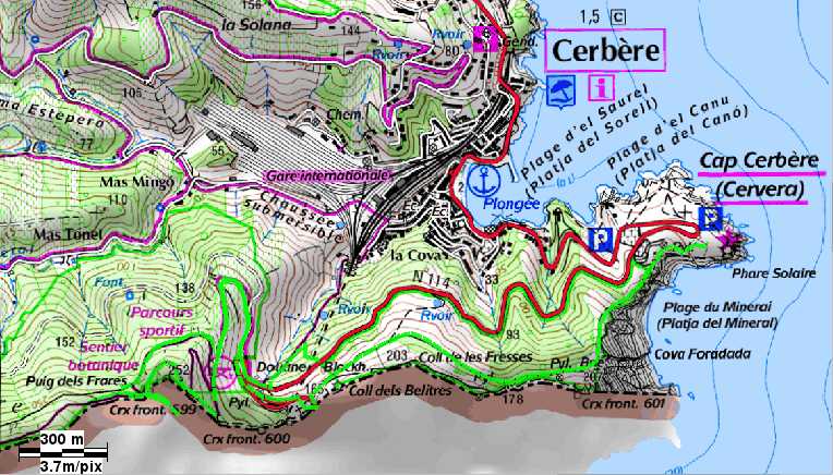 Trace GPS Cerbere Trace GPS Cerbere